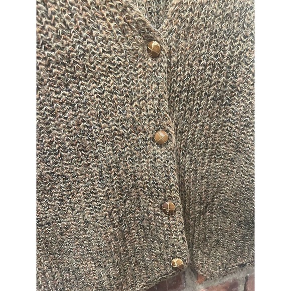 Vintage 70'S ANNE KLEIN BROWN MOHAIR BLEND POINTED HEM SWEATER VEST Med… - Picture 6 of 9